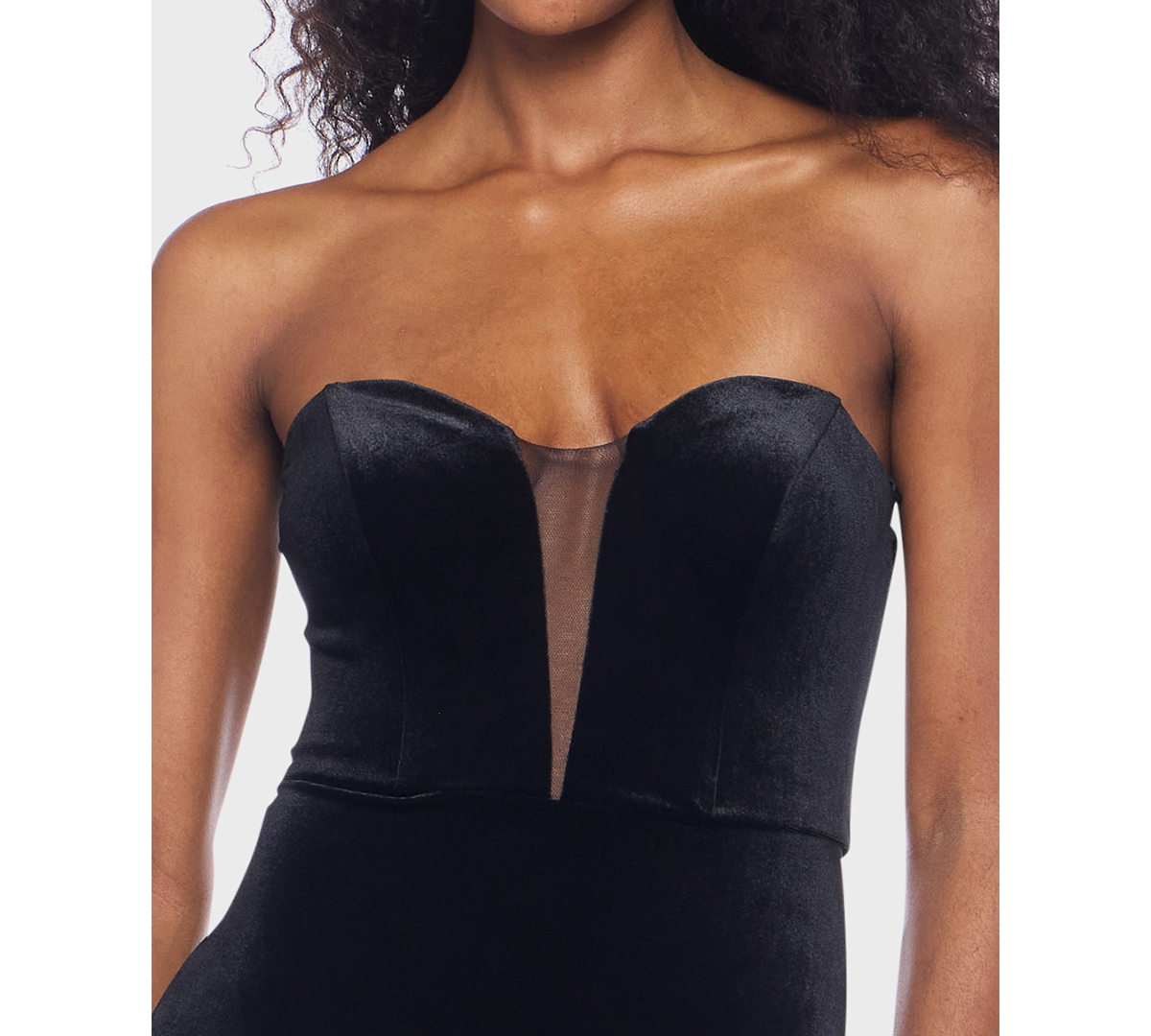 Alex & Sophia Junior's Strapless Midi Feather Dress In Black