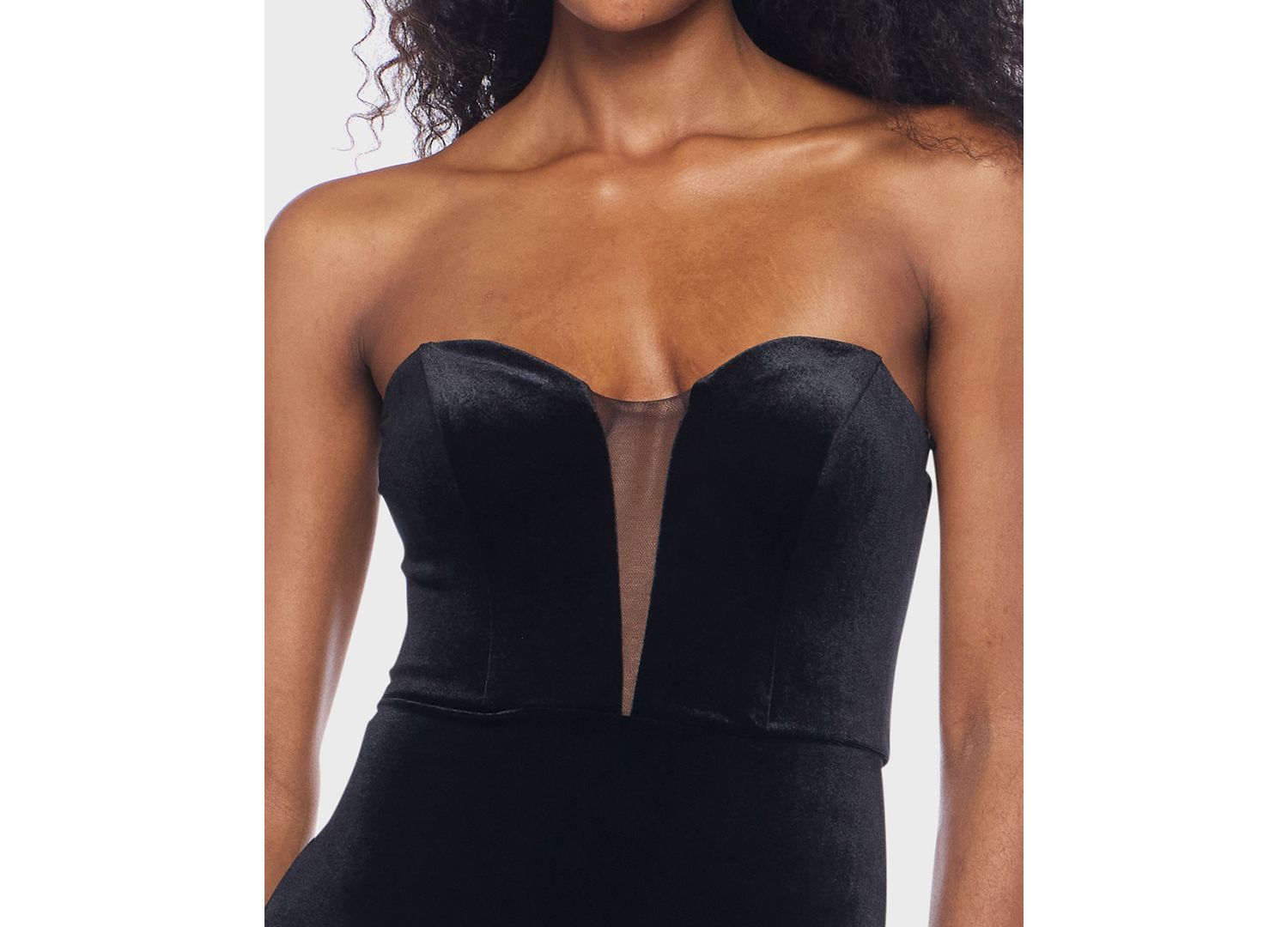 Junior's Strapless Midi Feather Dress