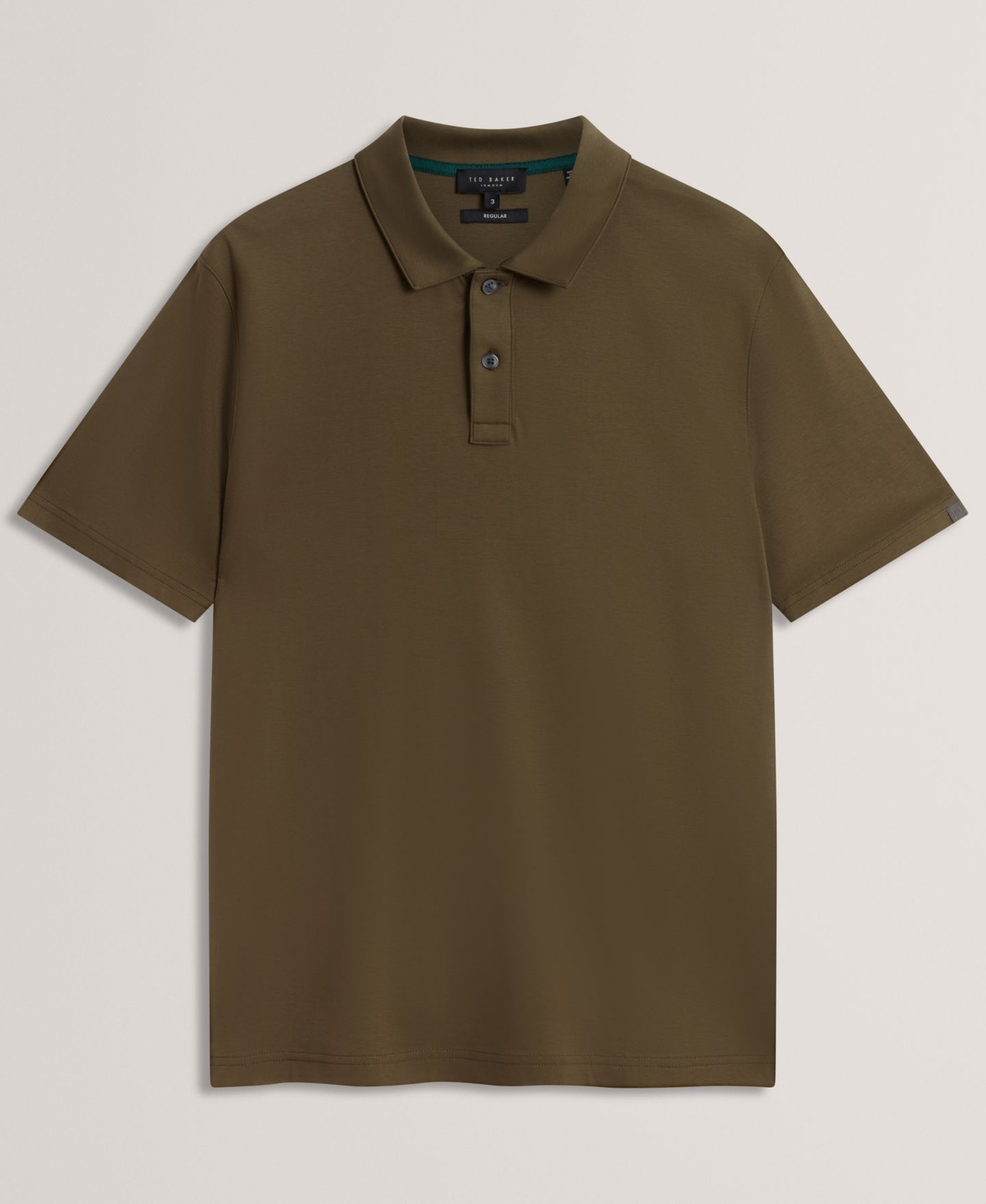 Мужское поло Ted Baker Regular Fit Soft Touch Polo Shirt, цвет: Хаки — фото 6
