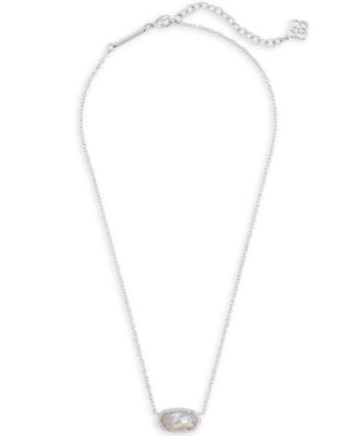 2-Piece Imitation Pearl Elisa Pendant Necklace and Mikki Huggie Earrings in Silver-Tone Rhodium Over Brass Set