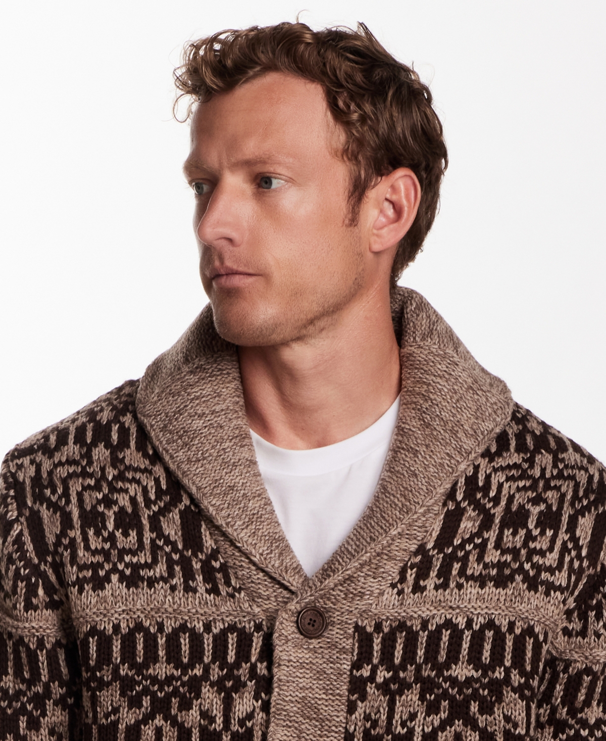 Weatherproof Vintage Men's Shawl Collar Sweater