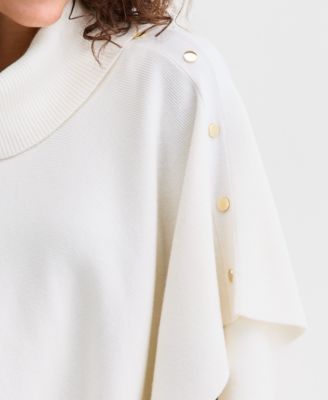 Women's Cowl-Neck Button-Detail Poncho, Macy's Exclusive 