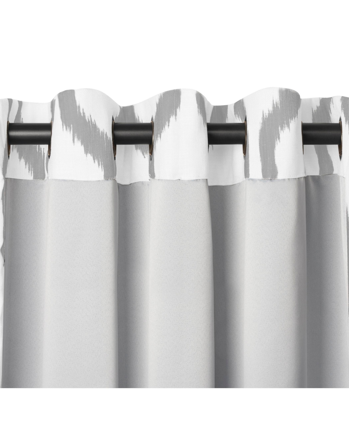 Elrene Home Fashions Renzo Ikat Geometric Linen Room Darkening Window Curtain