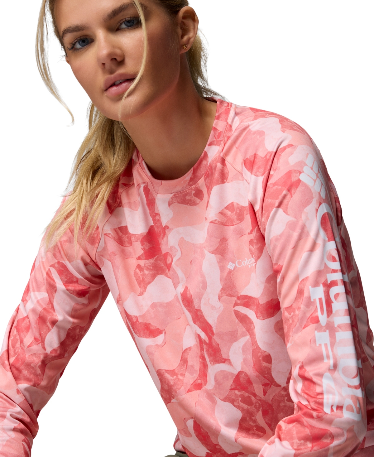 Columbia Women's Pfg Super Tidal Tee Omni-shade T-shirt In Pink