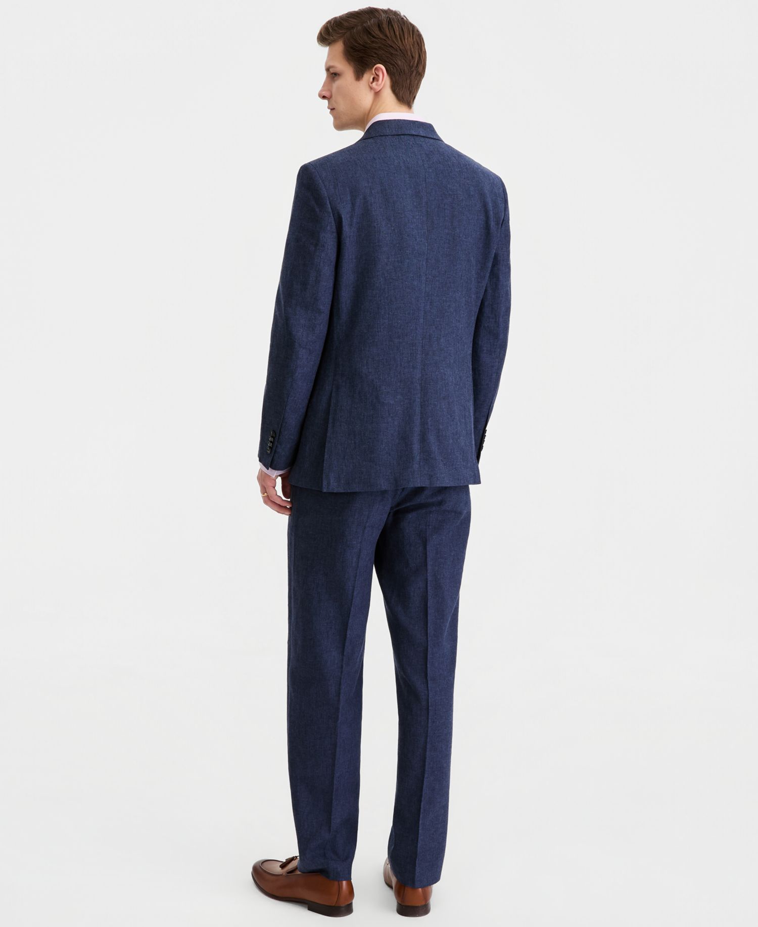 Men's Modern-Fit Cotton & Linen 2-Piece Suit