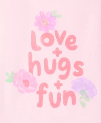 Girls Toddler 2T-4T Love Hugs Fun Top, Macy's Exclusive