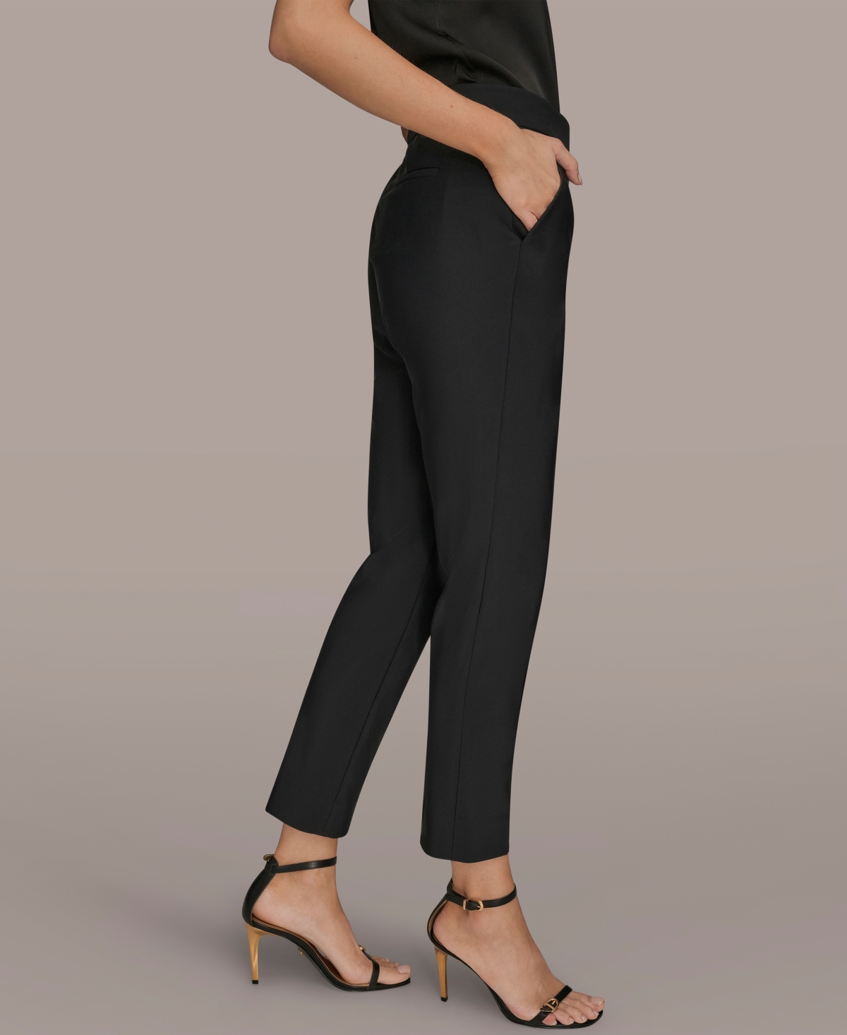 Donna Karan New York Women's Flat Front Button Pants