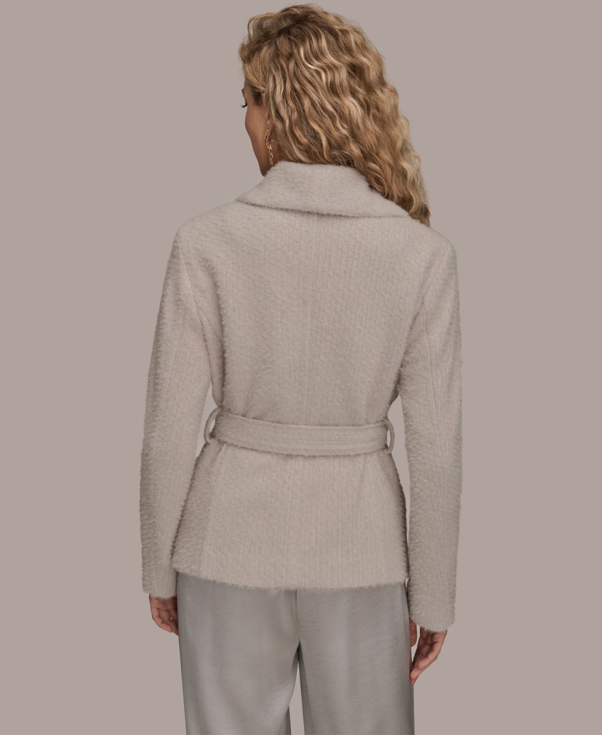 Donna Karan New York Women's Long Sleeve Wrap Coat