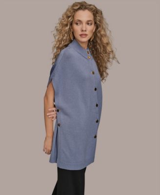 Women's Button Front Mock Neck Sweater