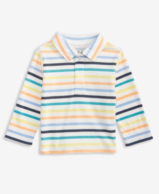 Greendog - Boys Toddler 2T-4T Long-Sleeve Striped Polo T-Shirt