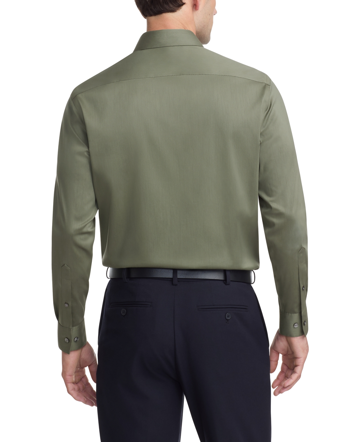 Van Heusen Men's Regular Fit Spread Collar Dress Shirt In Green