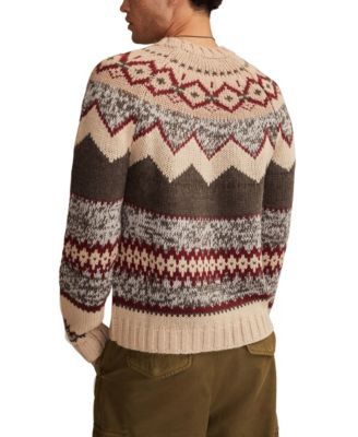 Men's Fair Isle Crewneck Long-Sleeve Sweater