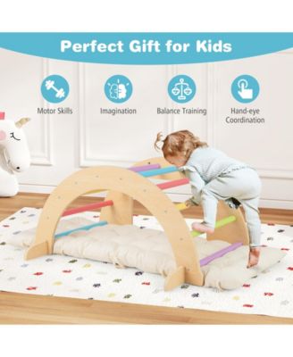 6 in 1 Kids Climbing Arch Playset wIth Removable Cushion and Stoppers