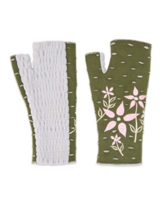 Women s Artisan Crafted Fleece Lined Viola Fingerless Gloves