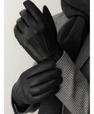 Men's Men`s Premium Lamb Leather Touchscreen Gloves "CARL" Cashmere Lining