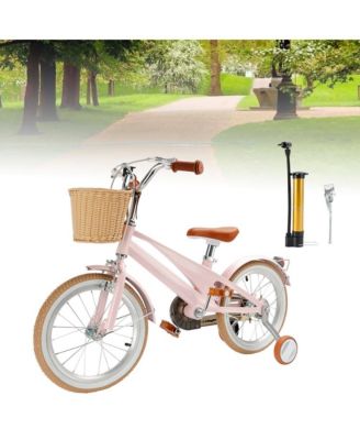 16-Inch Kids Bike for Ages 5-9 with Lightweight Magnesium Frame, Training Wheels & Dual Brakes for Safe Riding