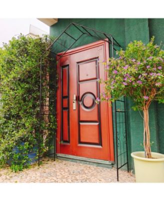 Metal Garden Arch Climbing Plants Support Black