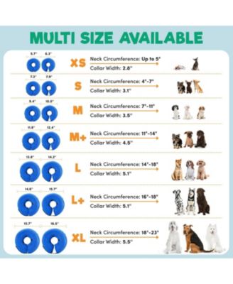 Inflatable Dog Cone Collar Alternative Soft Recovery Donut ECollar