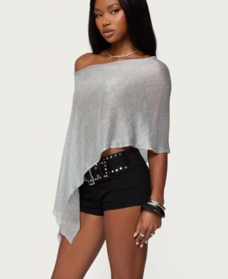 Women's Azalia Asymmetric Knit Poncho
