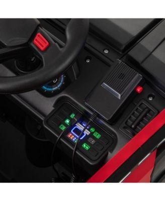 12V Kids Ride on Fire Truck 2-Seater with Remote Control and Water Gun