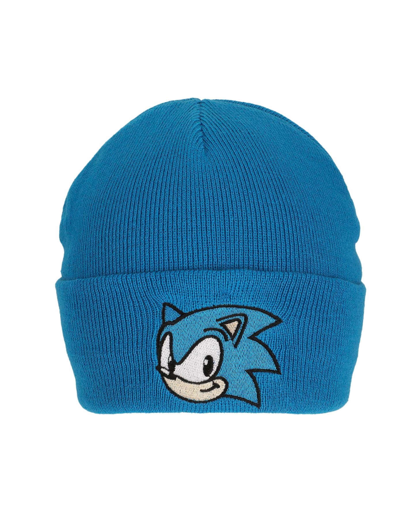 Мужская шапка Sonic the Hedgehog Chucky Text Embroidery Acrylic Knit Standard Cuff, цвет: Синий — фото 6