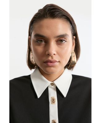 Women's Techno Cotton Shirt Maxi Shirt Dress