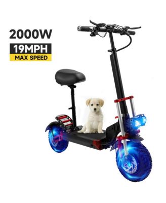 All-Terrain Beast Electric Scooter with 2000W Dual Motor, 40 MPH & 50-Mile Range | Foldable Design for Easy Storage