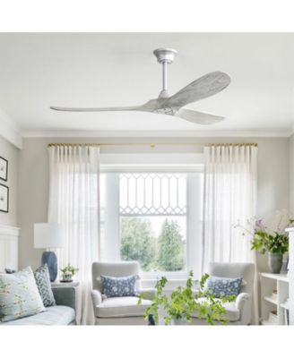 60-inch Modern Golden 3-Blade Intelligent Remote Control and Timing Function Ceiling Fan