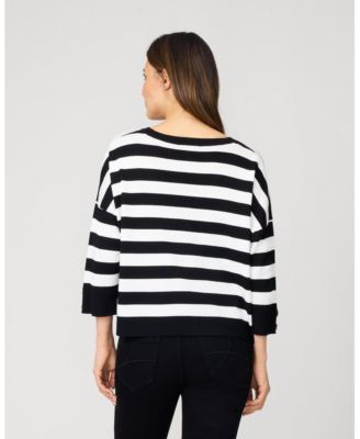 Women's Stripe Drop Shoulder Sweater