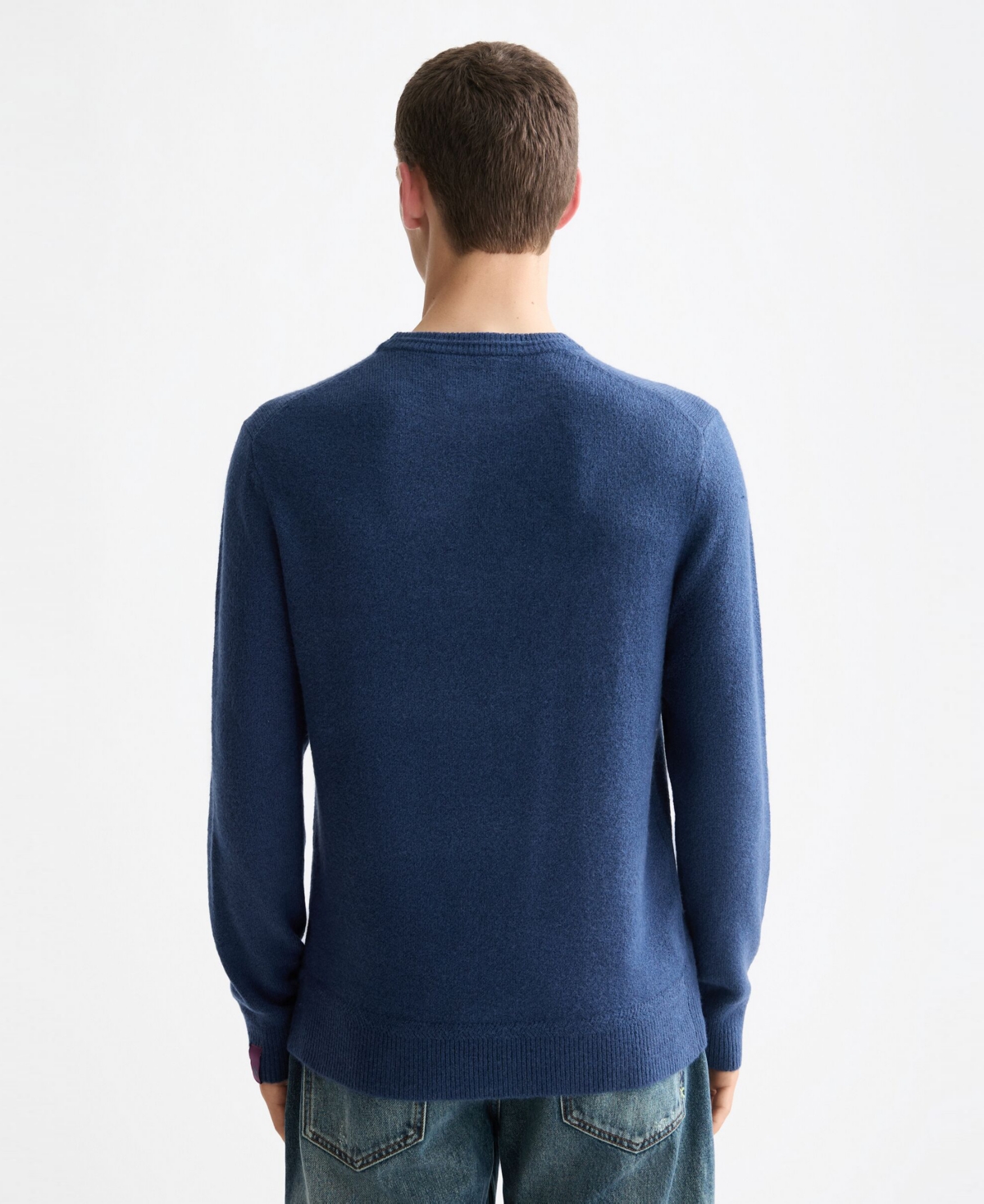 Scotch & Soda Men's Solid Crew Neck Sweater In Blue