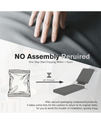 Chaise Lounge Cushions Outdoor Set of 2, 72x21x4 Inch Lounge Chair Cushion, Fade Resistant Patio Sun Lounger Replacement