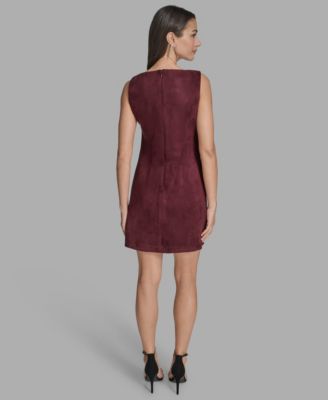 Women's Sleeveless Suede Mini Dress