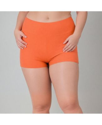 Plus Size Chlorine Resistant High Waisted Swim Shorts