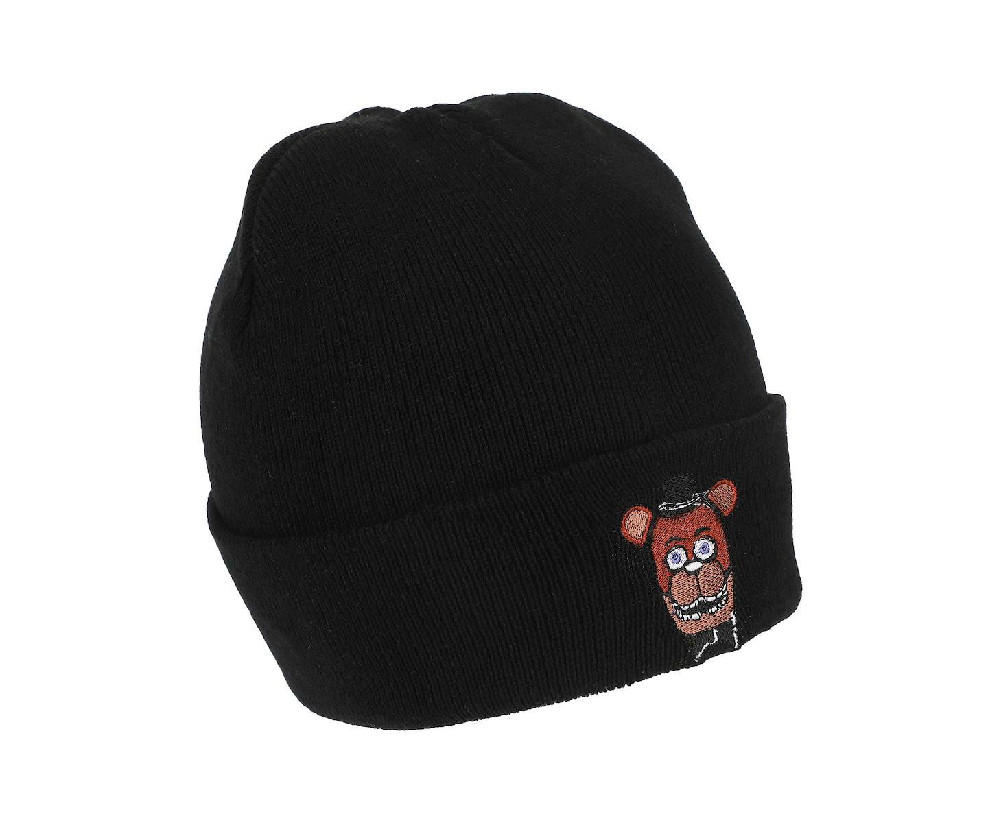 Мужская шапка Five Nights At Freddy's Freddy Embroidery On Acrylic Knit Standard Cuff, цвет: Чёрный — фото 3