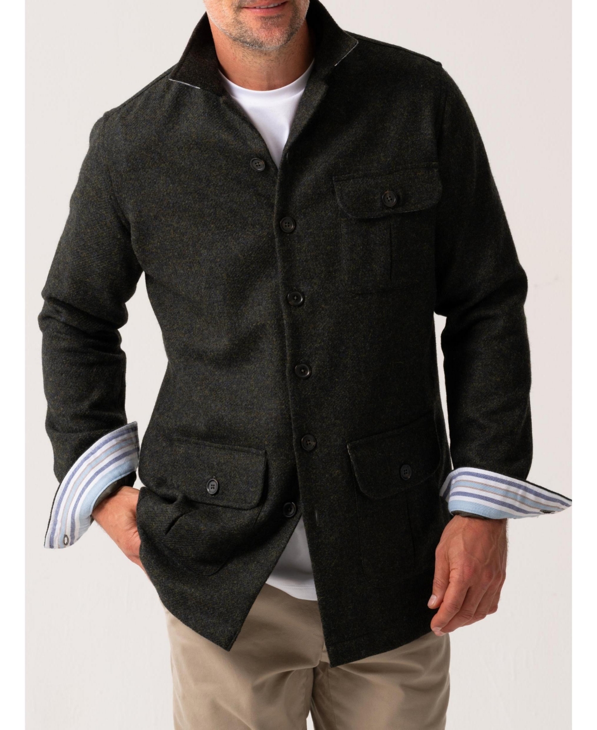 Koy Clothing Men's Long Sleeve Wool Shirt-Jacket