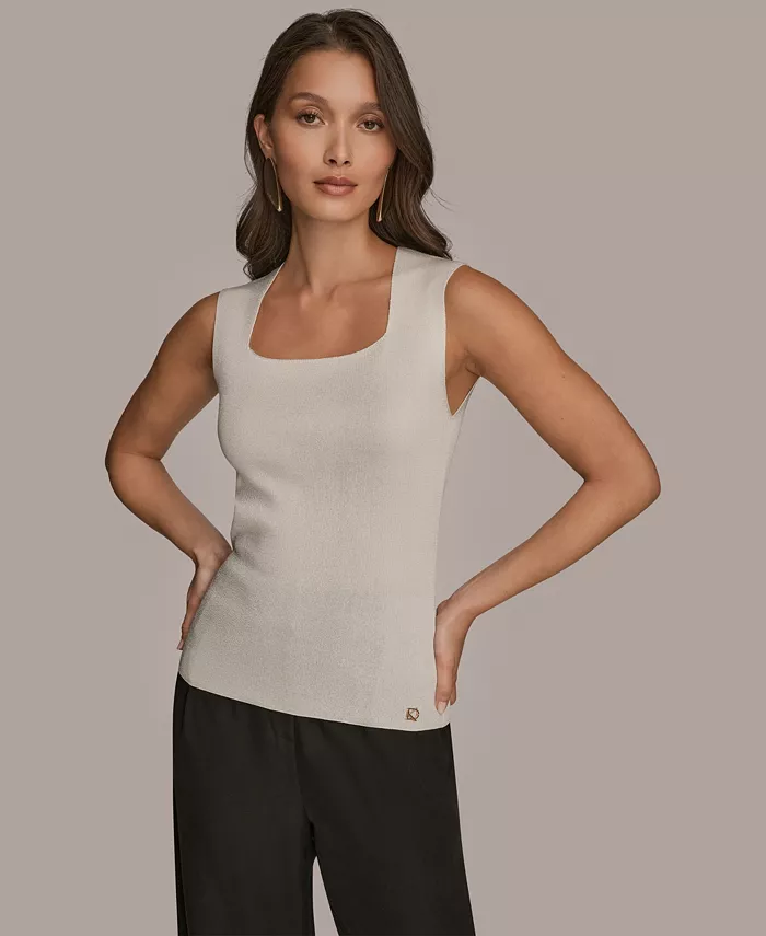 Women's Sleeveless Square Neck Sweater