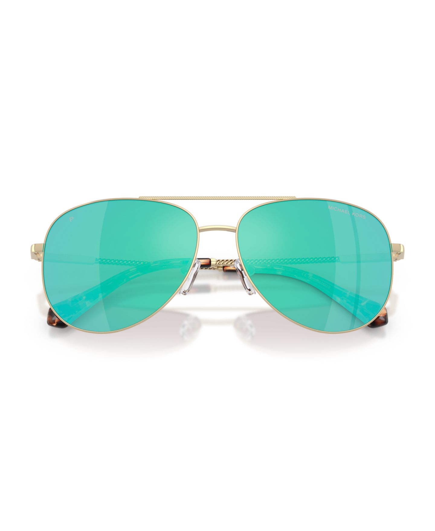 Женские солнцезащитные очки Michael Kors Polarized Sunglasses, MK1172, цвет: Светлый золотой — фото 5