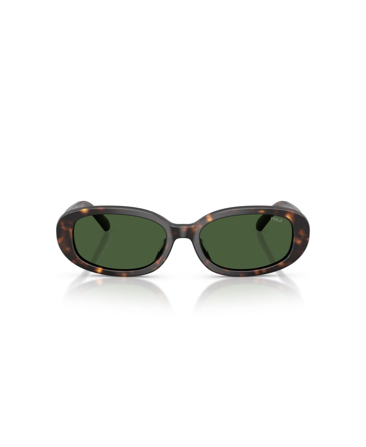 Женские солнцезащитные очки Polo Ralph Lauren Oval Sunglasses, PH4198U, цвет: Блестящий тёмный гавана — фото 2