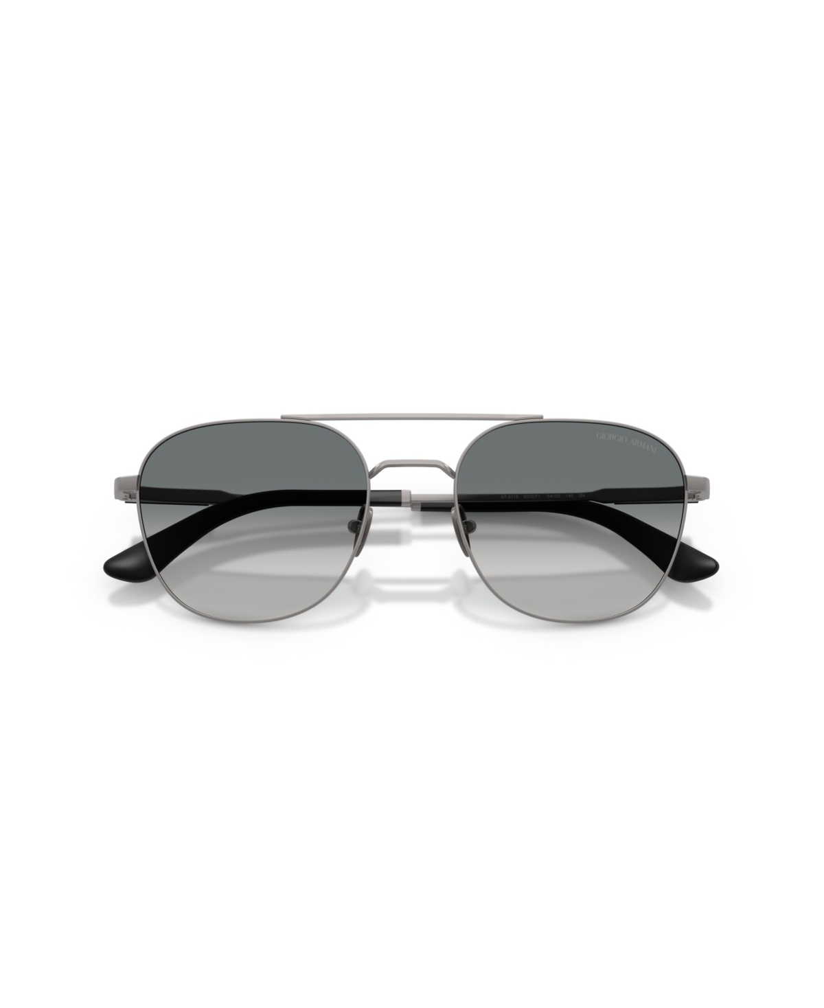 Giorgio Armani Double-bridge Design Sunglasses In Metallic