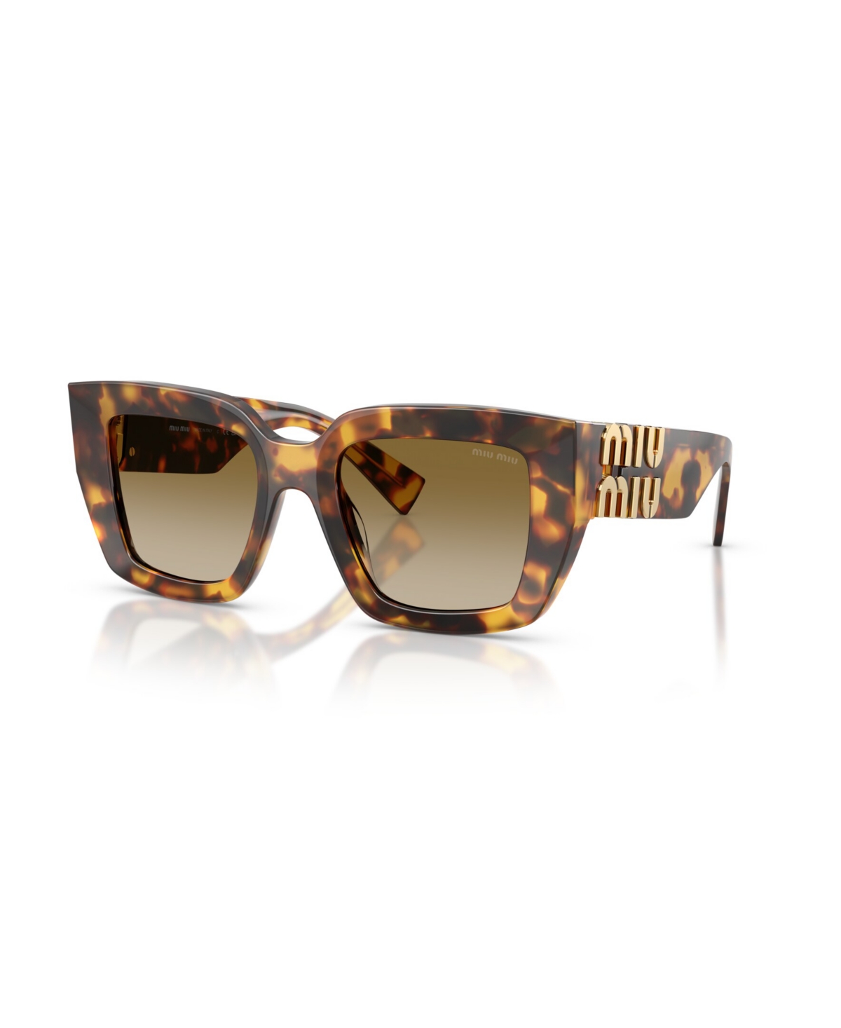 Miu Miu Women's Square Sunglasses, Mu B05s In Brown