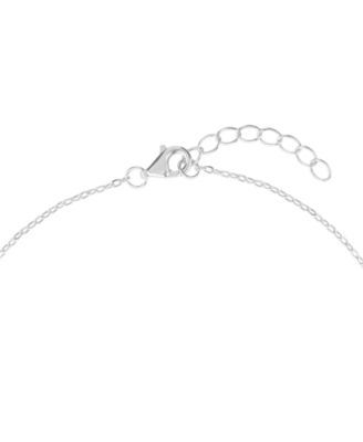 Cubic Zirconia Princess Station Anklet (1.5 ct. t.w.) in Sterling Silver (also in 14k Gold Over Sterling Silver)
