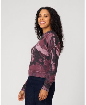 Women's Abstract Mock Neck Sweater