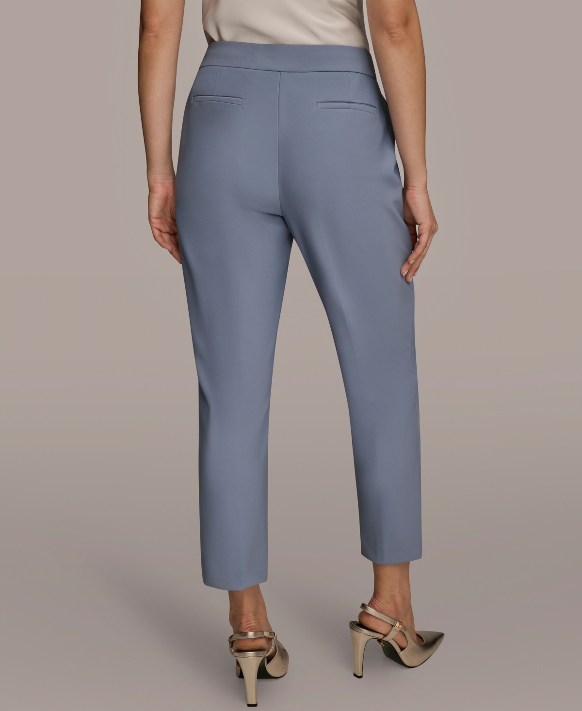 Donna Karan Women's Slim Leg Ankle Pants In Gray