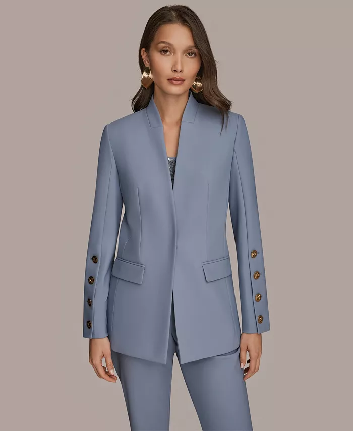 Women's Notch Lapel Collar One-Button Blazer