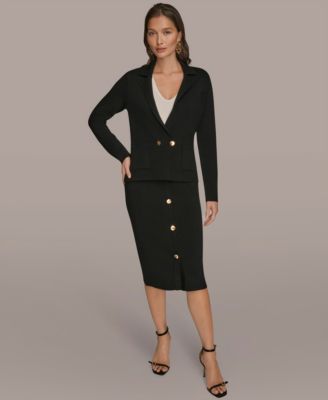 Women's One-Button Sweater Blazer