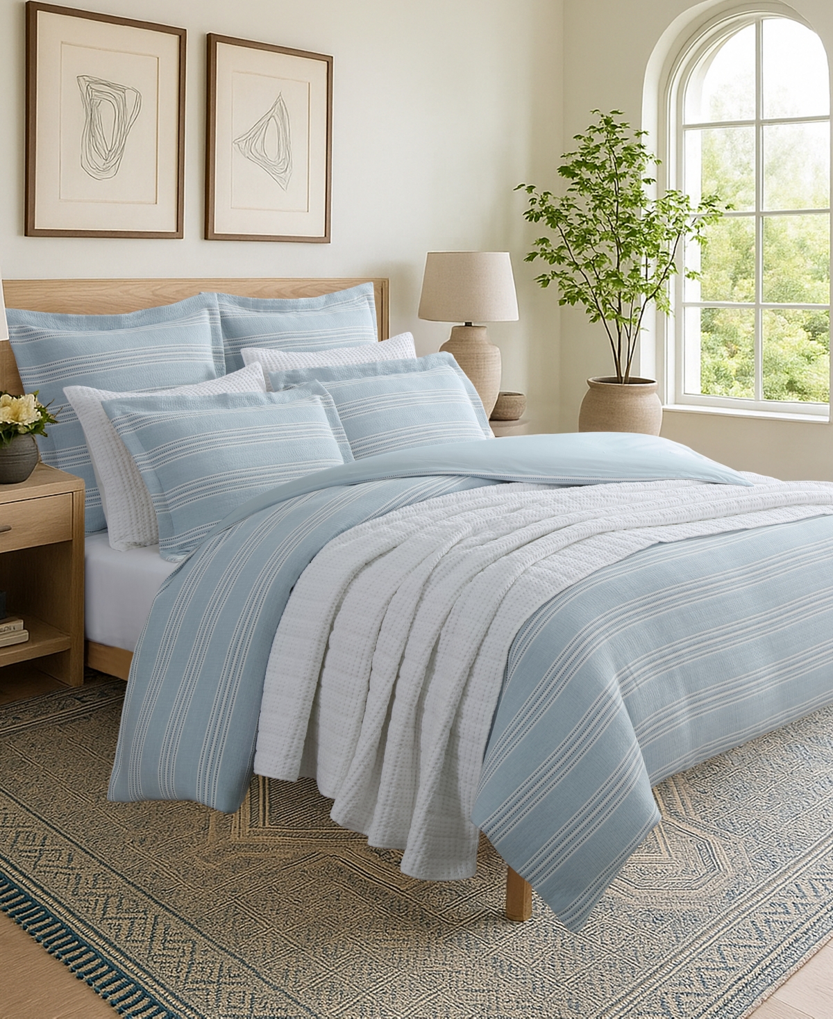 Levtex Home Clayton Stripes Textured 2-Pc. Comforter Set, Twin/Twin Xl