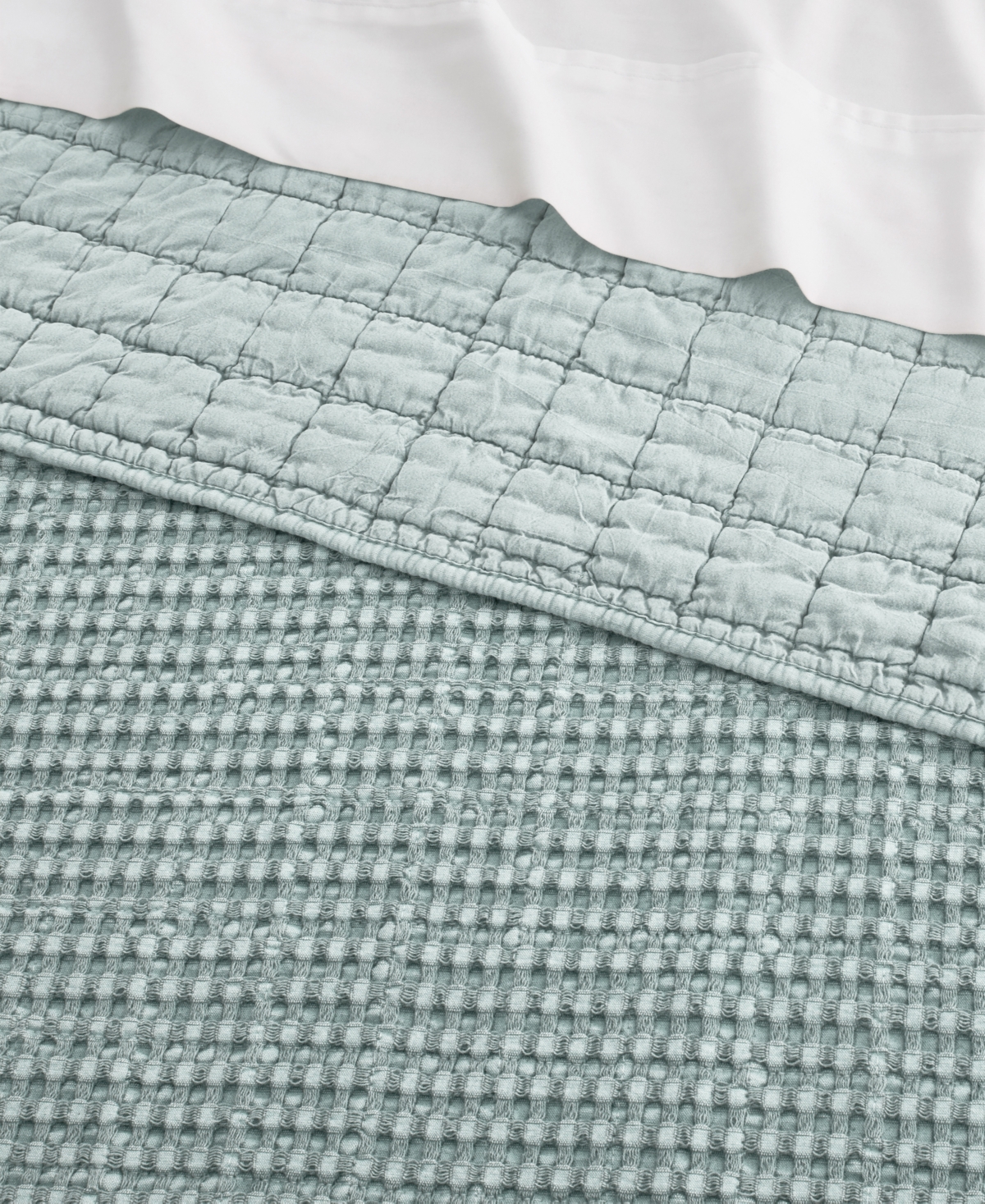 Levtex Mills Waffle Textured 2-pc. Quilt Set, Twin/twin Xl In Blue