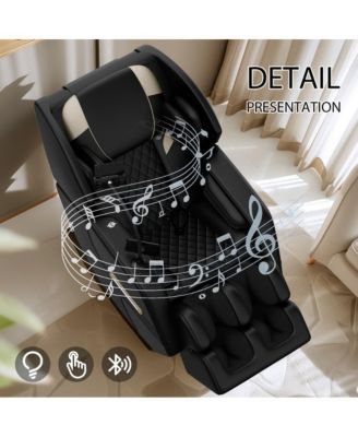 Zero Gravity Massage Recliner with Heating, Foot Rollers & Air Compression, Full Body Chair with Bluetooth