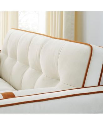 1-Piece Velvet & Metal Sleeper Sofa – USB Ports, Adjustable Backrest, Pull-Out Bed, Pillows Included