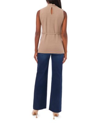 Women's Mock Neck Sleeveless Top